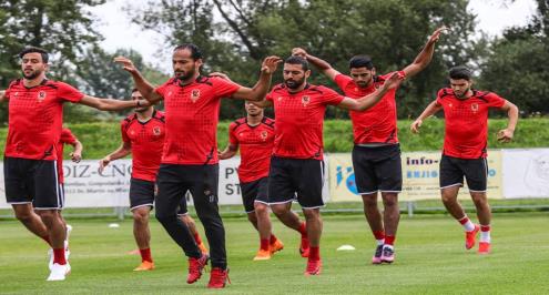  الأهلي يخوض مرانه الأول في معسكره بكرواتيا